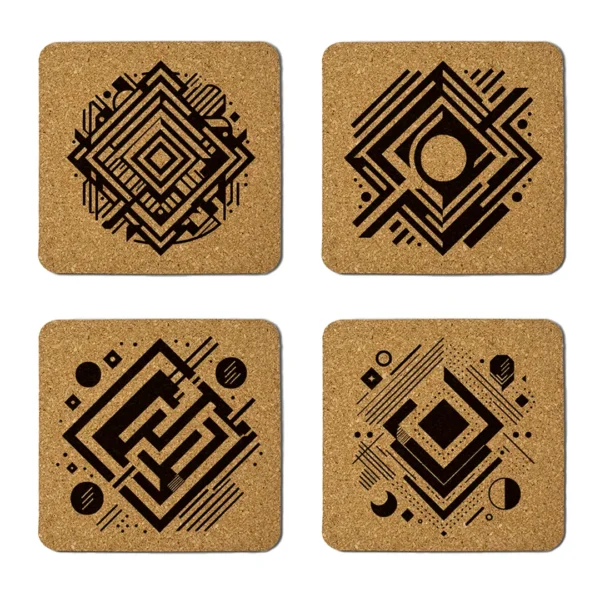 Bases De Copos - Cortiça Geométrica